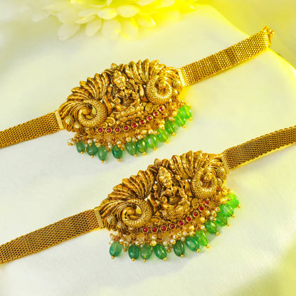 Traditional Temple Jewellery Baju Band for Brides | Gold Look Armlet