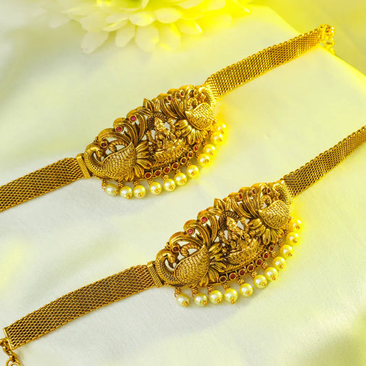 South Indian Temple Jewellery Baju Band | Bridal Gold Plated Armlet