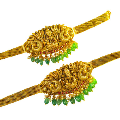 Traditional Temple Jewellery Baju Band for Brides | Gold Look Armlet
