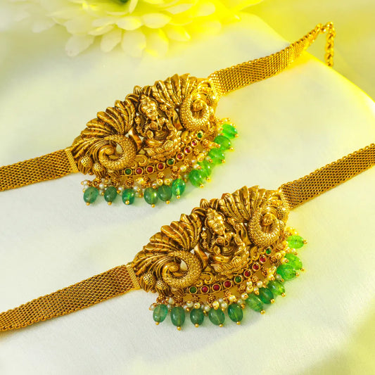 Traditional Temple Jewellery Baju Band for Brides | Gold Look Armlet