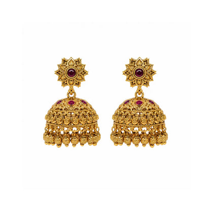 Antique Temple Gold-Plated Jumka R-2180