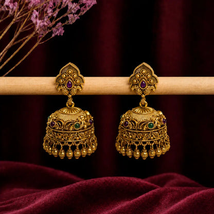 Classic Gold-Plated Jhumka R-1152