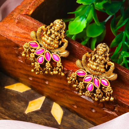 Temple-Inspired Antique Gold Plated Bali V-1652