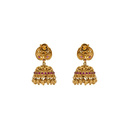 Lakshmi, Peacock-Elephant short necklace Set N-980