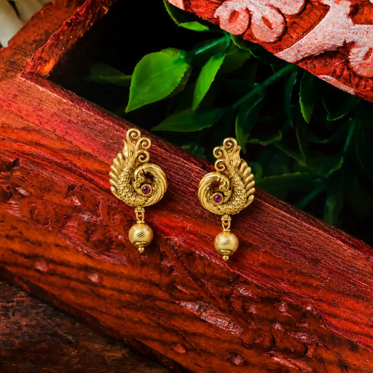Antique Peacock Grace Drop Bali V-1493