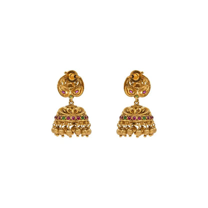 Lakshmi, Peacock-Elephant short necklace Set N-980