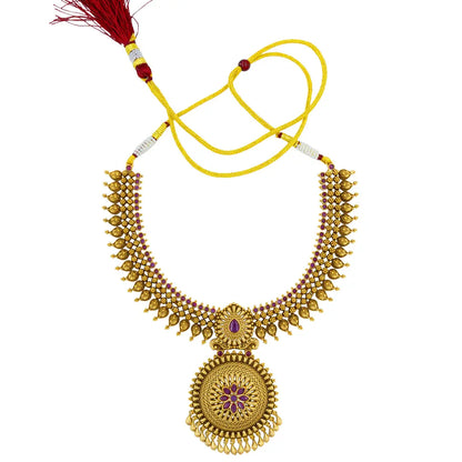 Intricate Temple Short Necklace K-1534