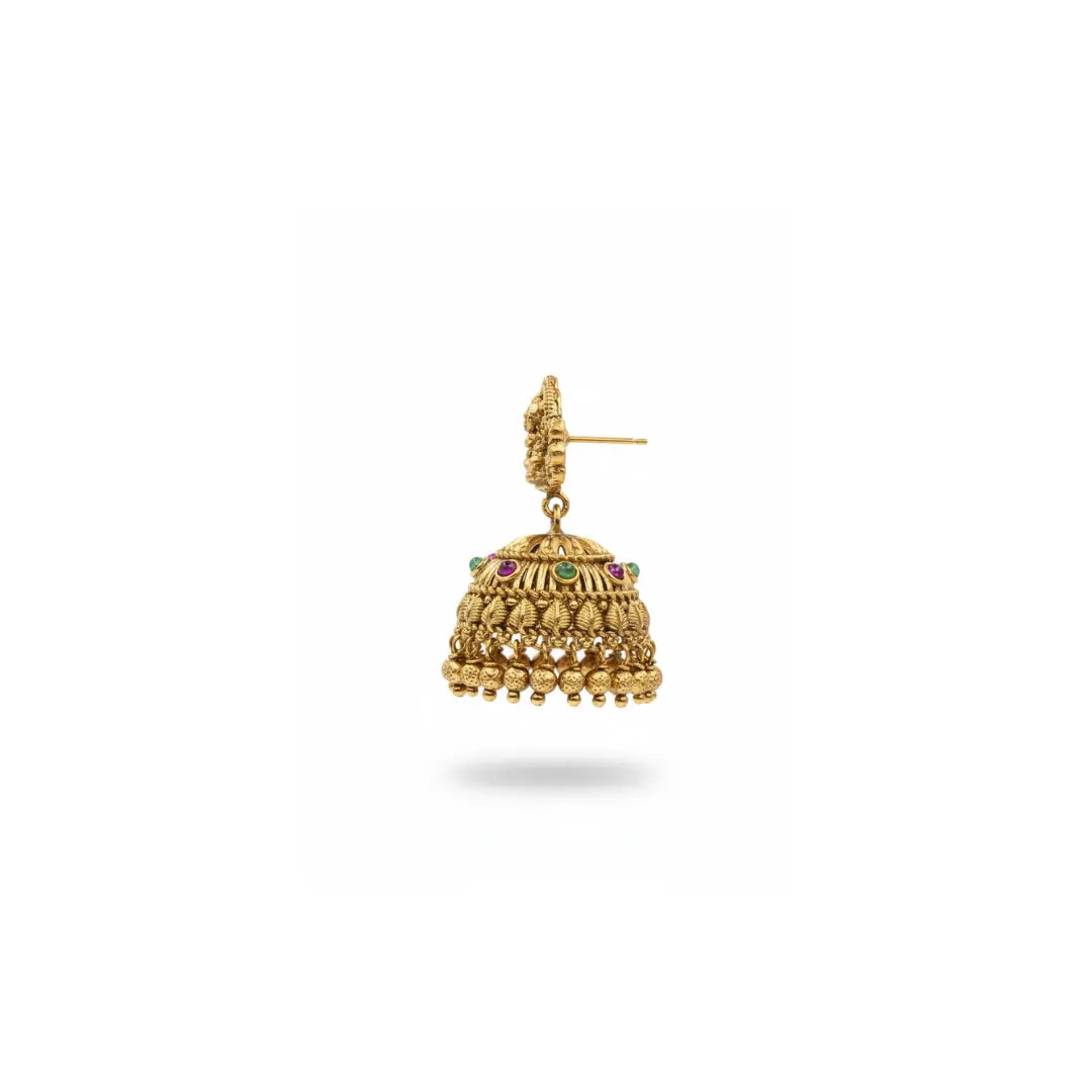 Antique Laxmi Gold-Plated Short Necklace Set K-1314