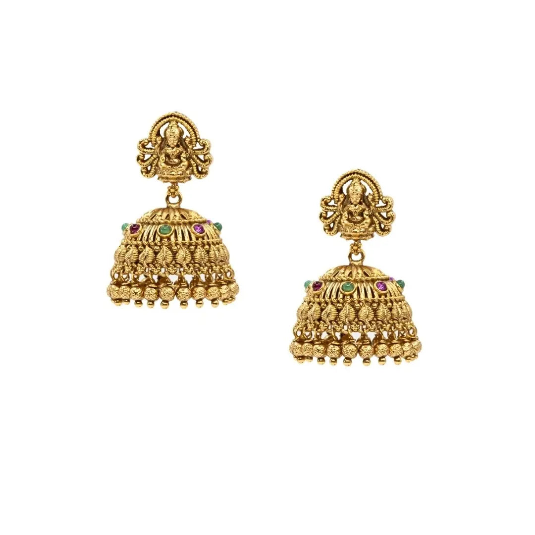 Antique Laxmi Gold-Plated Short Necklace Set K-1314