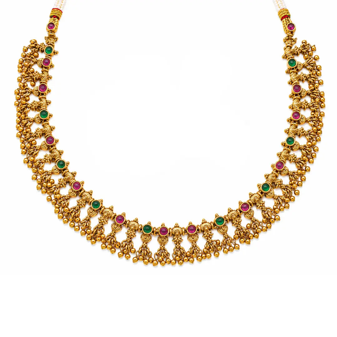 Traditional South Indian Temple Necklace Set K-1787