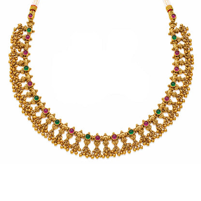 Traditional South Indian Temple Necklace Set K-1787