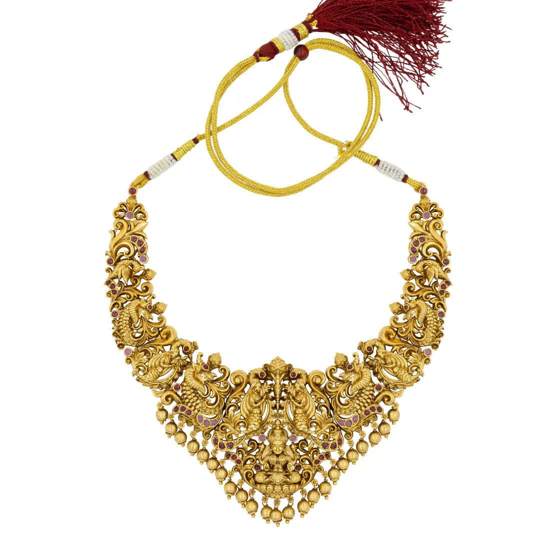 Antique Traditional Laxmi Short Necklace Set K-1210