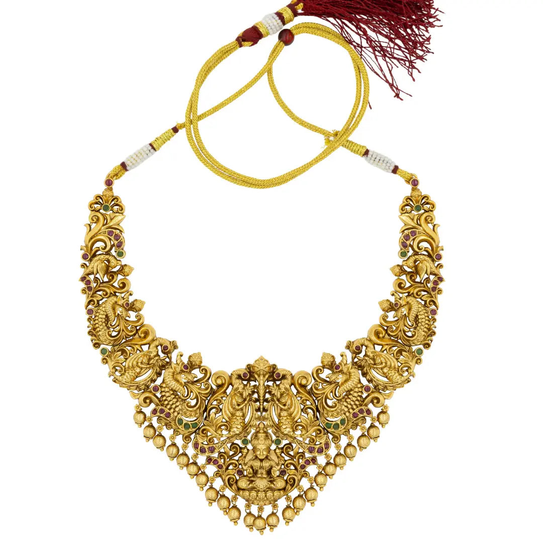 Antique Traditional Laxmi Short Necklace Set K-1210