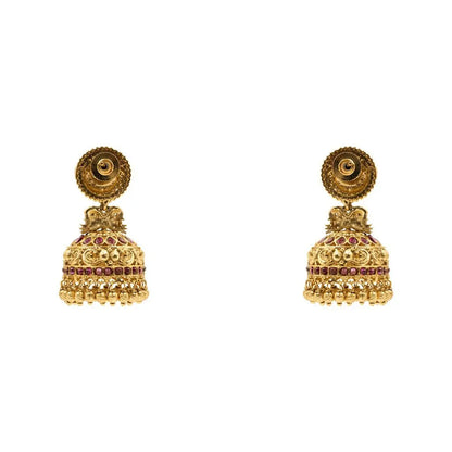Elegant Peacock Temple Necklace Set K-1151
