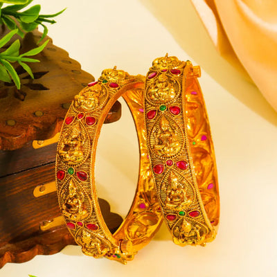 Divine Laxmi Gold-Plated Bangle K-978