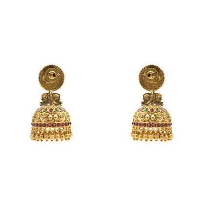 Elegant Peacock Temple Necklace Set K-1151