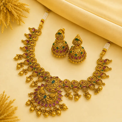 Classic Charm Temple Necklace Set  V-874