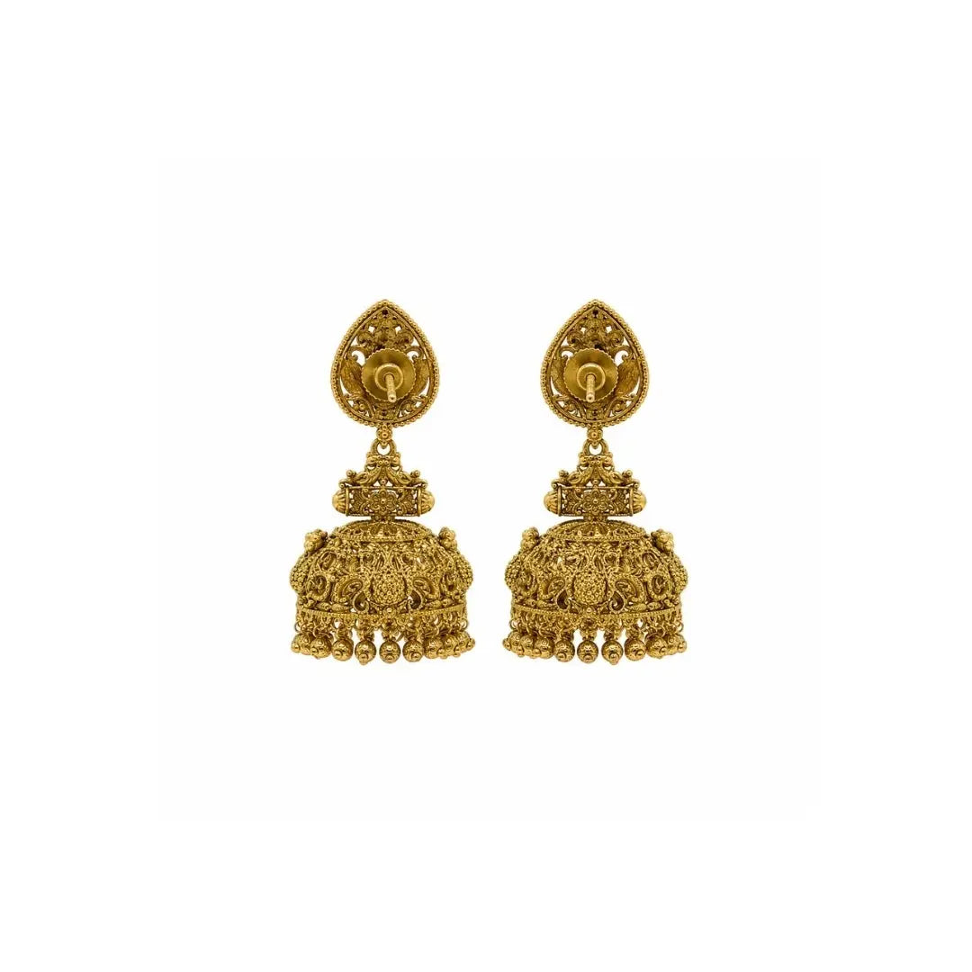 Antique Peacock Jhumka R-1275