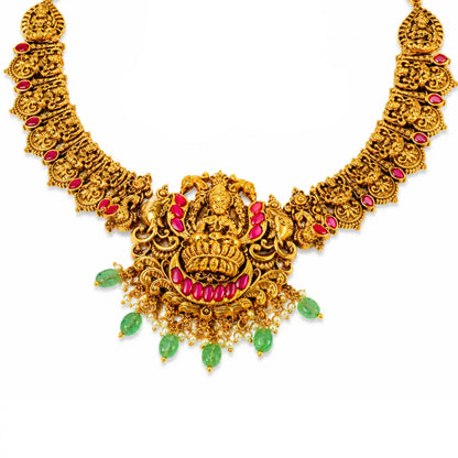 Divine Lakshmi Temple Short Necklace Set J-138