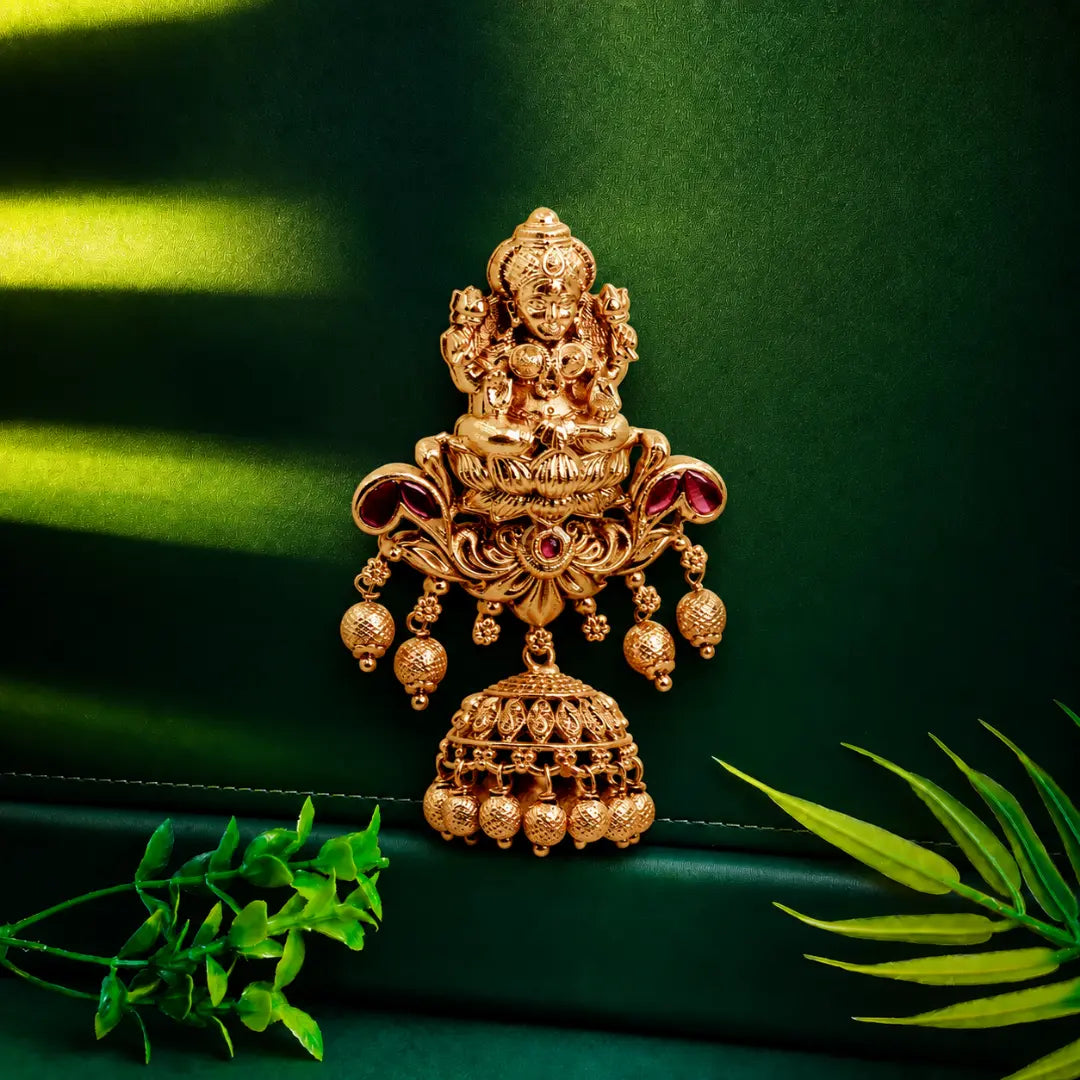 Divine Laxmi Temple Hair Broach T-53