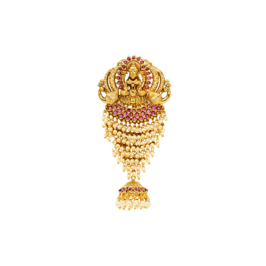 Gold-Plated Laxmi Hair Broach