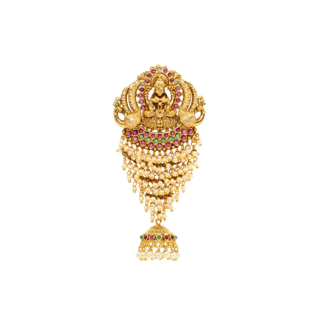 Gold-Plated Laxmi Hair Broach