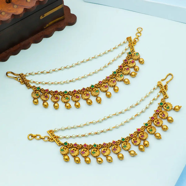 Royal Look Gold-Plated Ear Chain V-1309