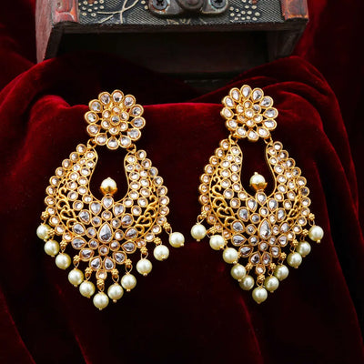 Antique Flower Gold-Plated Jhumka C-207