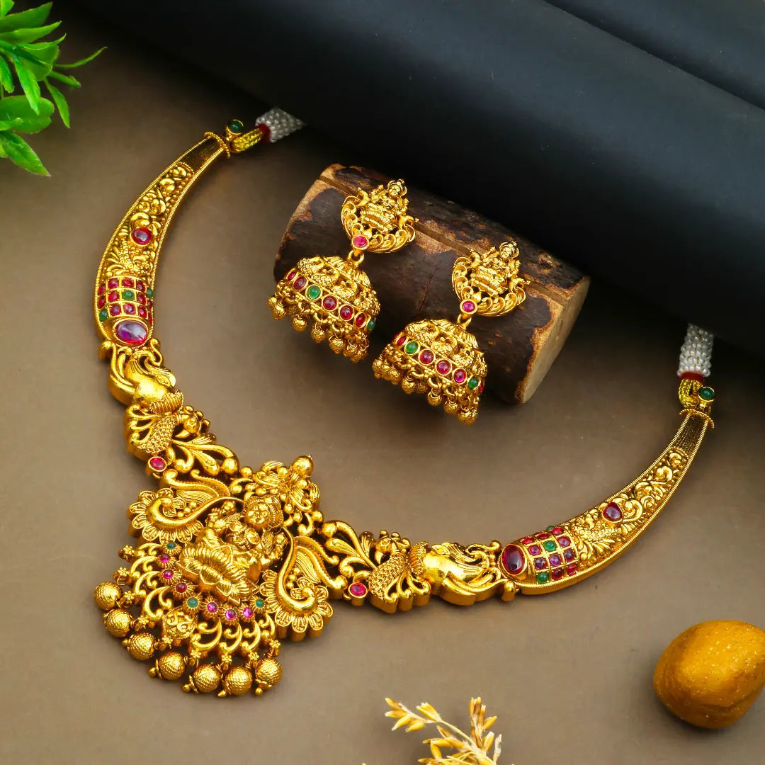 Lakshmi-Peacock Necklace Set K-1039