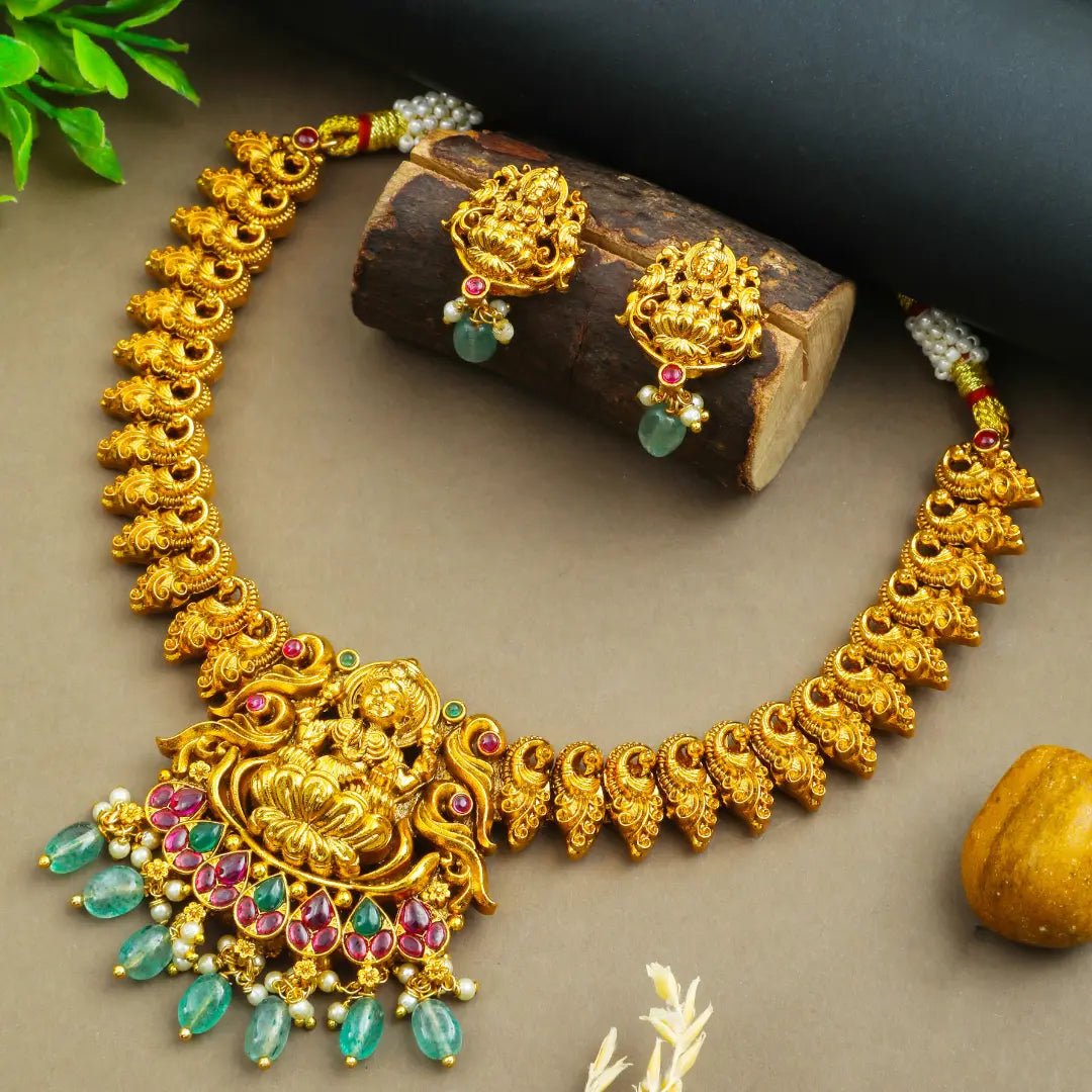 Antique Lakshmi Necklace set T-33