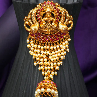 Gold-Plated Laxmi Hair Broach