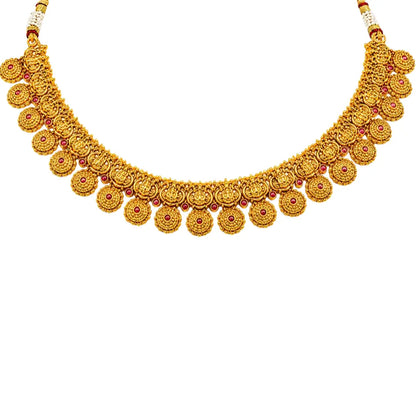Antique Swarna Kodi Kanti Combo Necklace Set | Gold-Plated Temple