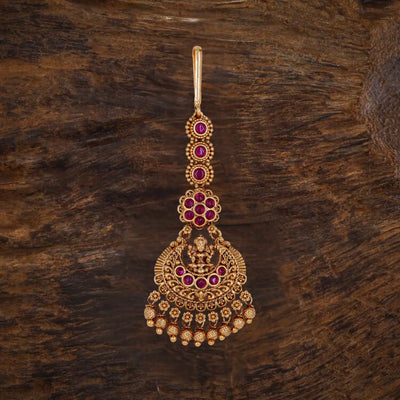 Handcrafted Lakshmi Temple Maang Tikka T-4