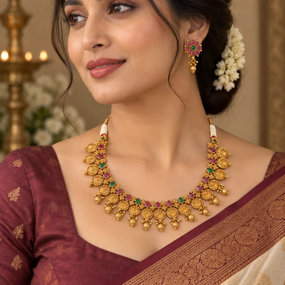 Kanchana Crown Necklace Set T-35