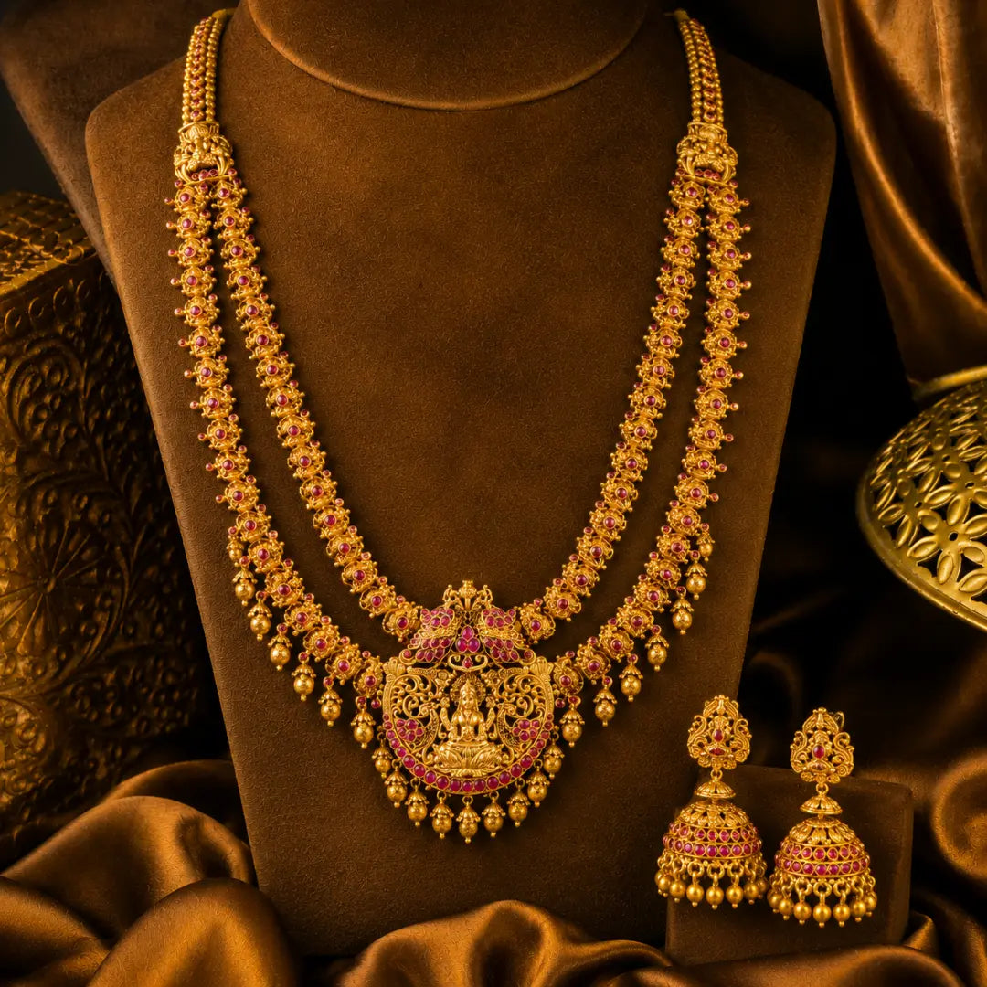 Antique Two Layered Necklace Set K-636