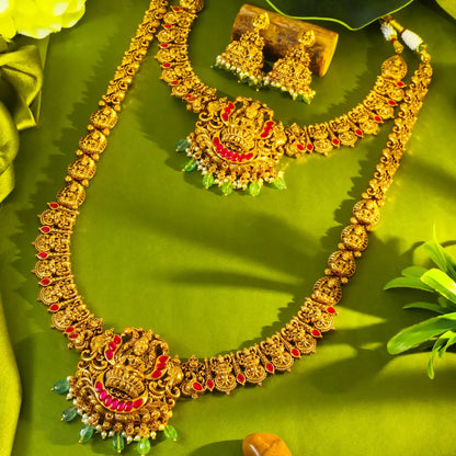 Divine Lakshmi Temple Combo Necklace Set J-139N