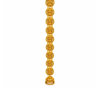 Antique Gold Finish Temple Inspired Hair Choti V-2092