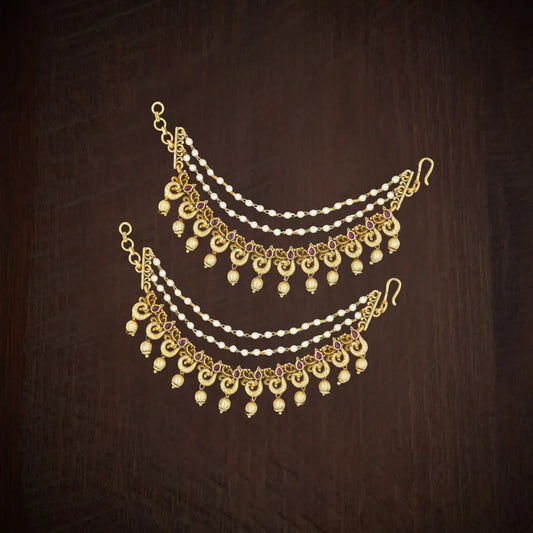 Golden Aura Ear Chain 