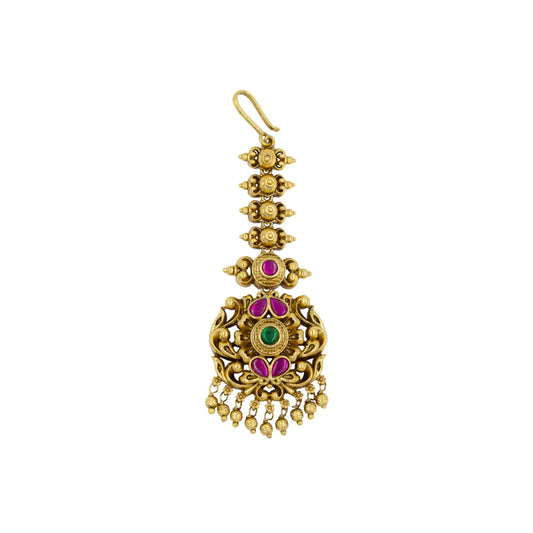 Royal Lakshmi Gold Plated Maang Tikka  J-182