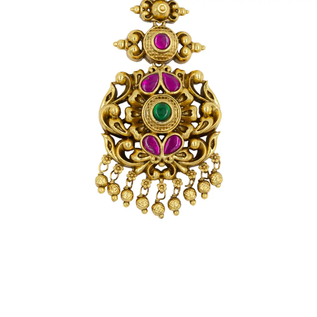 Royal Lakshmi Gold Plated Maang Tikka  J-182