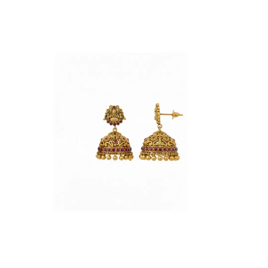 Gold-Plated Peacock Motif Long Necklace Set N-35