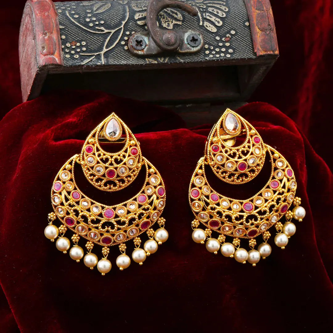Antique Ethnic Gold-Plated Jhumka B-305