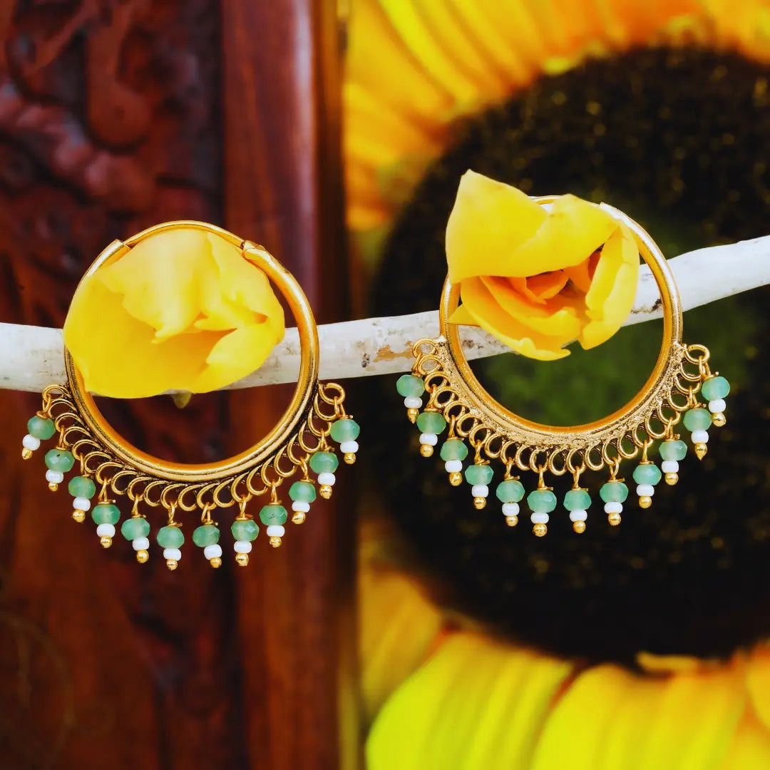 Antique Gold-Plated Round Bali T-26