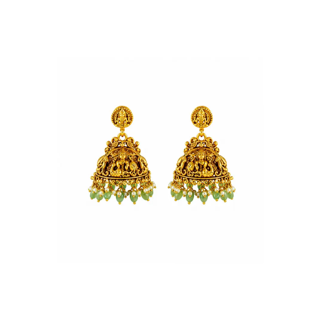 Divine Lakshmi Temple Long Necklace Set J-139
