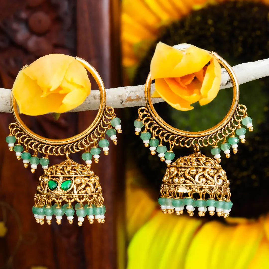 Antique Gold-Plated Round Bali T-28