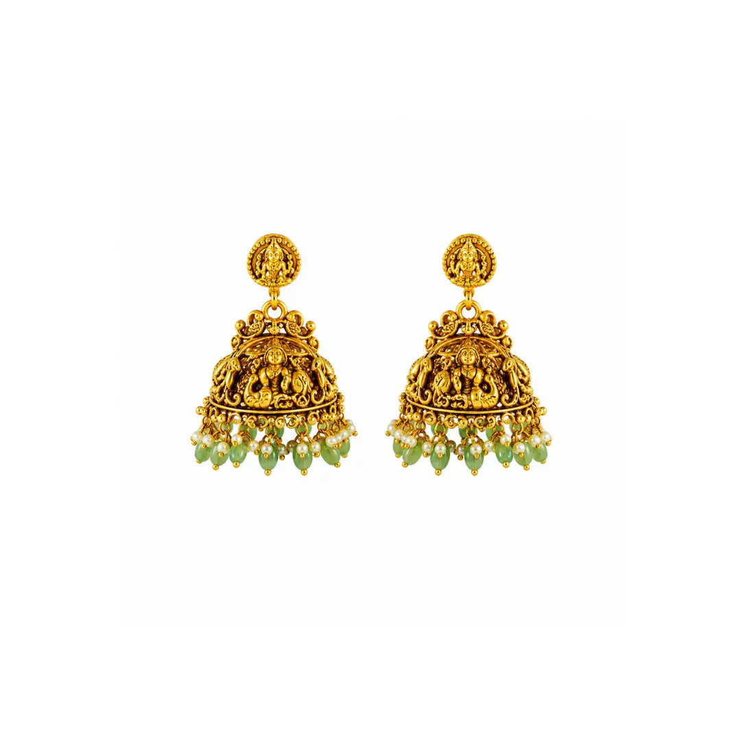 Divine Lakshmi Temple Long Necklace Set J-139