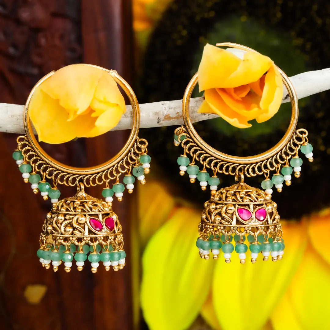 Antique Gold-Plated Round Bali T-28