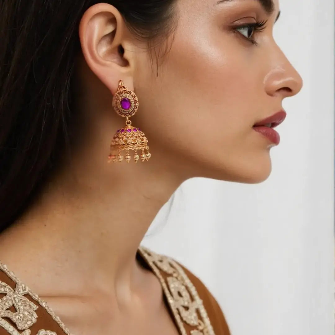 Small Gold-Plated Jhumka T-17