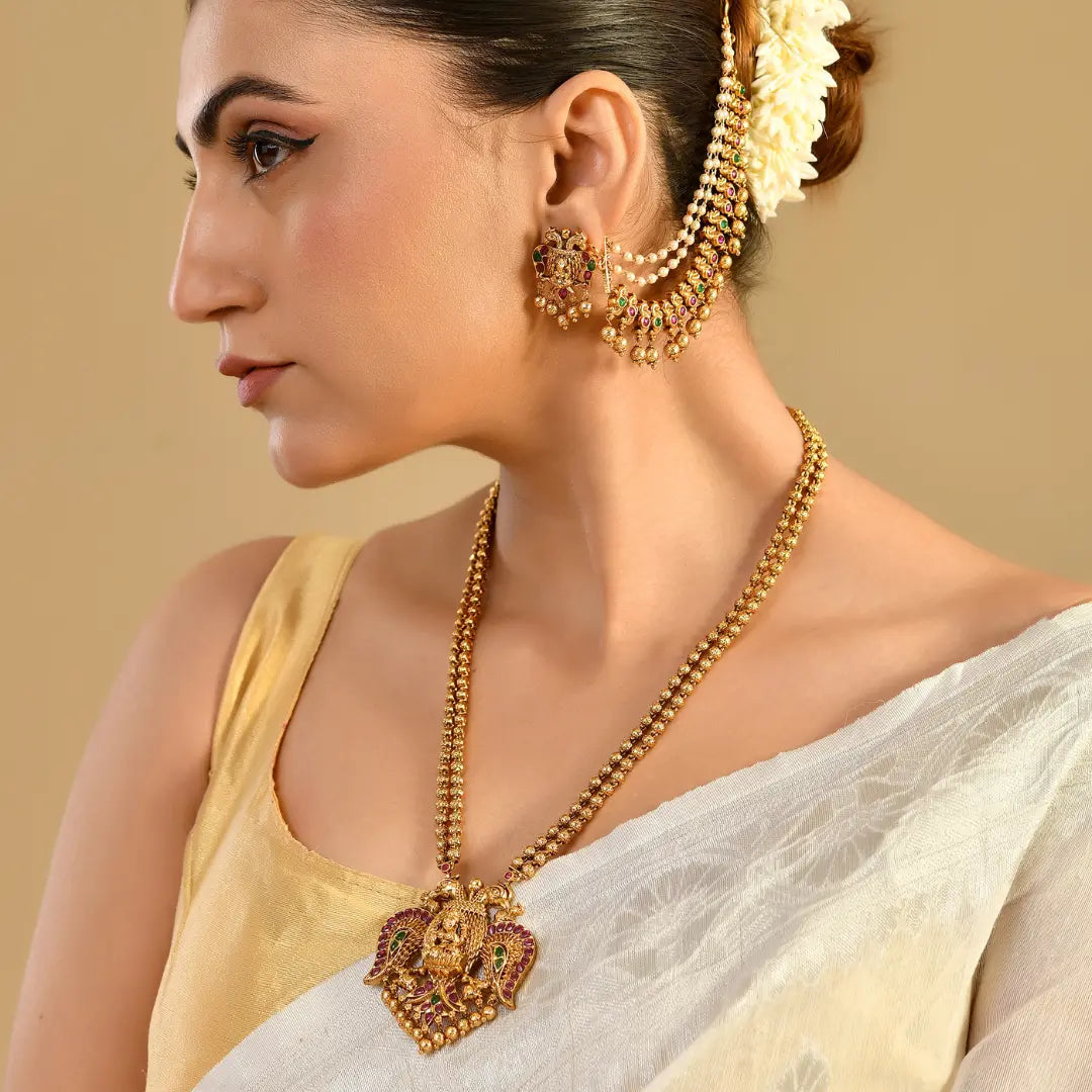Antique Gandaberunda Pendant Set  T-44
