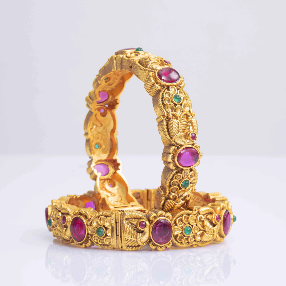 Antique Heritage Gold-Plated Bangles R-619 